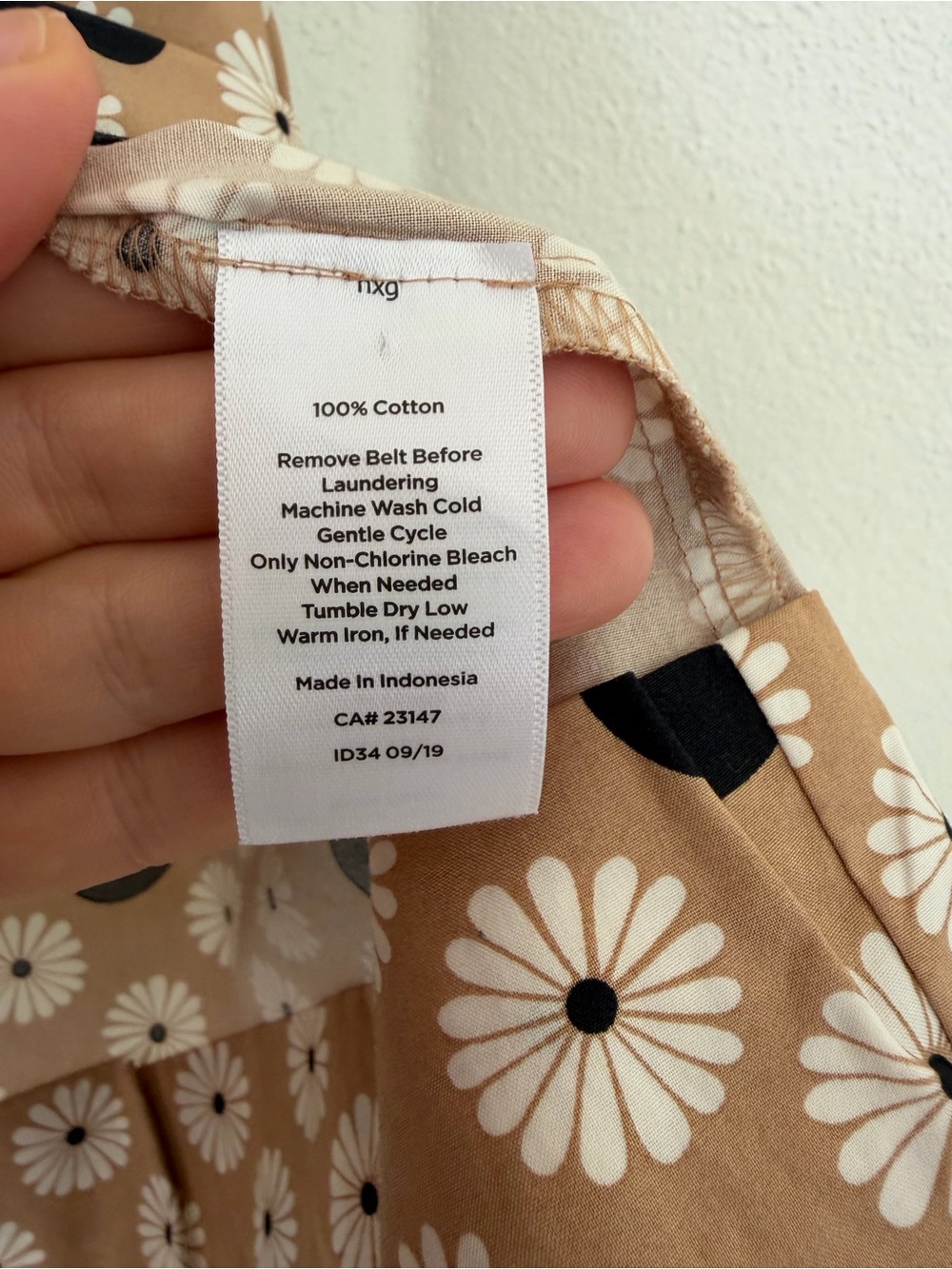 Talbots Petite Women’s Shirt Dress | Size 8P | Camel/Black/White | Cotton - Picture 14 of 15